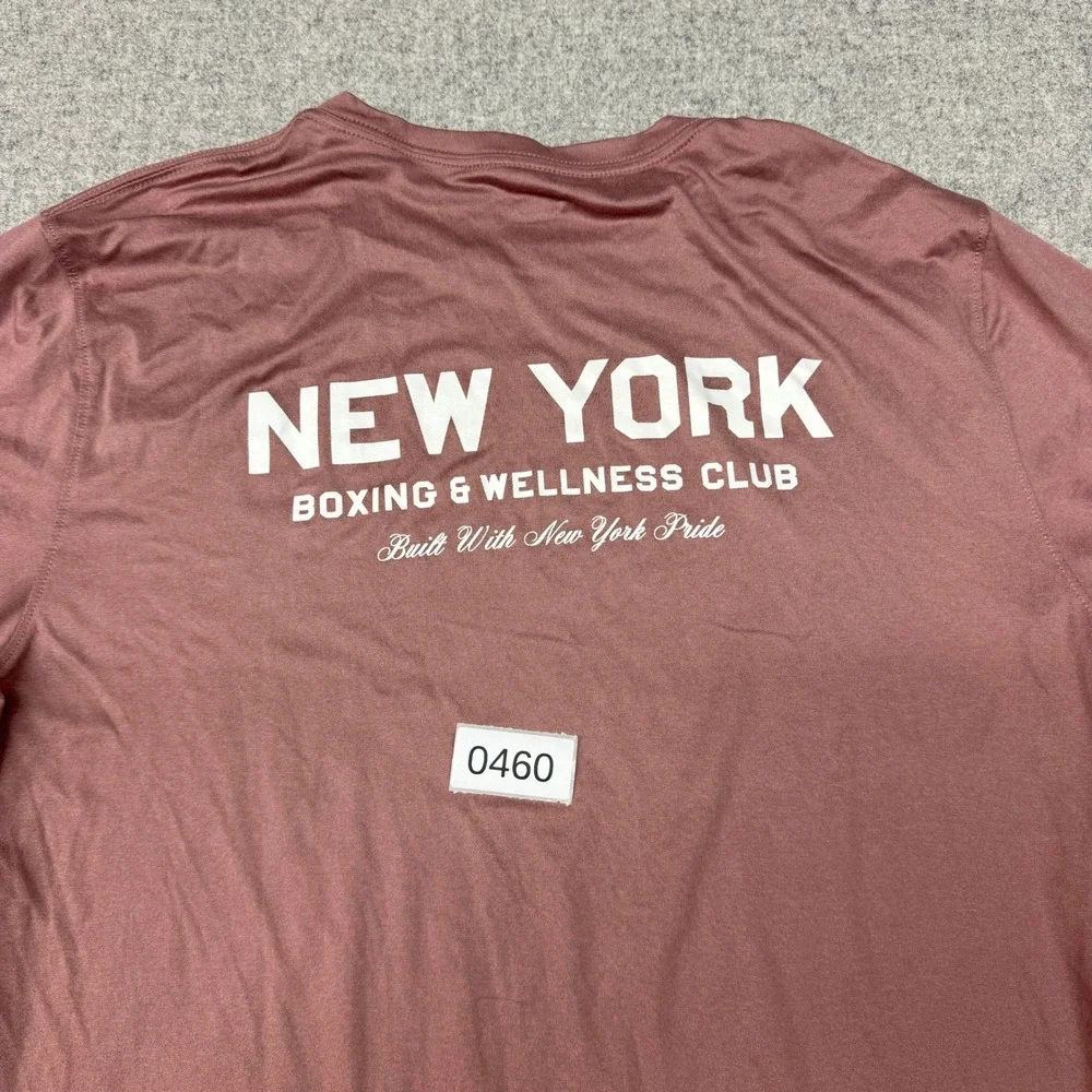 Old Navy Active T-Shirt Medium Mauve NY Boxing Wellness Club Go-Dry Cool Tee